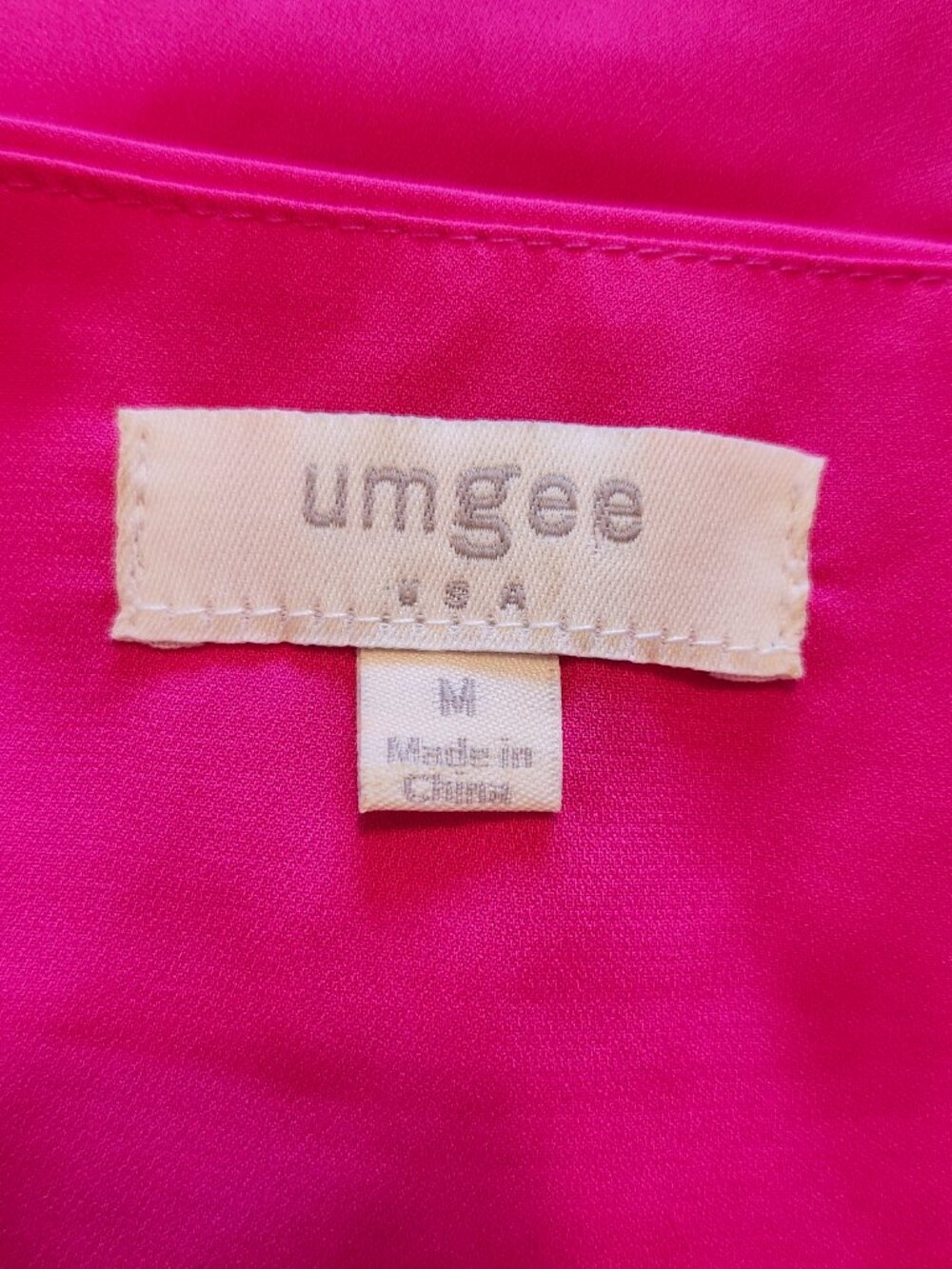 Umgee Bright Pink Short Sleeved Lightweight Tunic Size Medium - Picture 6 of 8